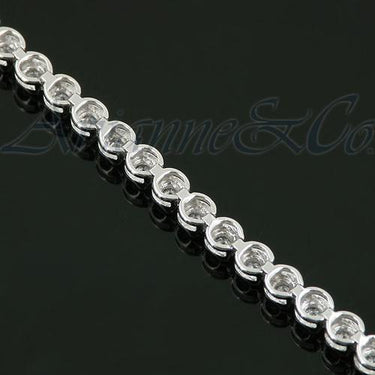 14K Solid White Gold Womens Diamond Tennis Bracelet 1.50 Ctw